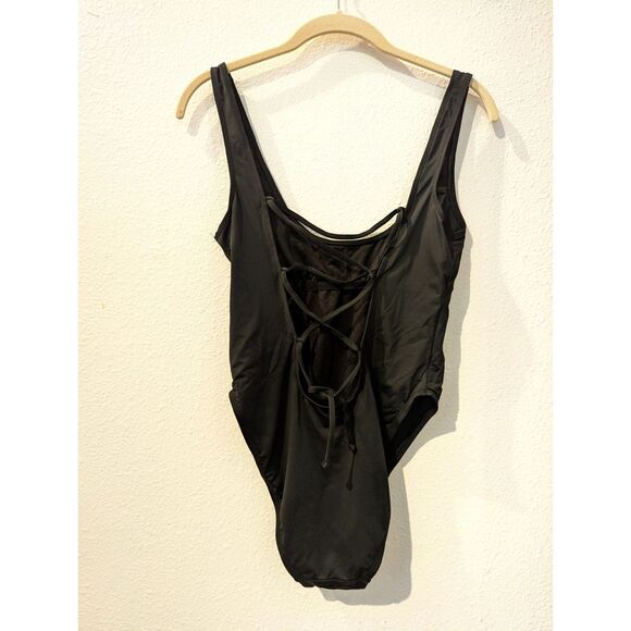 Francesca’s Swim "Mermaid Off Duty" One Piece Tie Back Swimsuit  Sz L - Picture 9 of 11